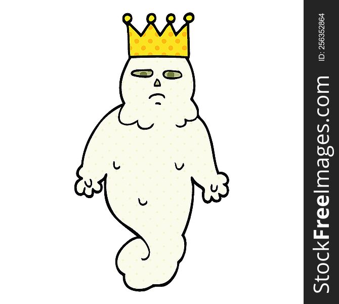 comic book style cartoon spooky ghost king