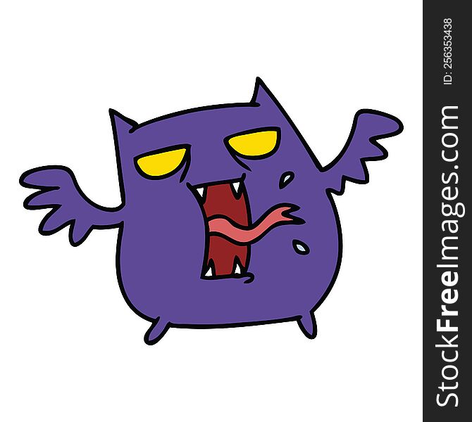 Cartoon Of Cute Scary Kawaii Bat