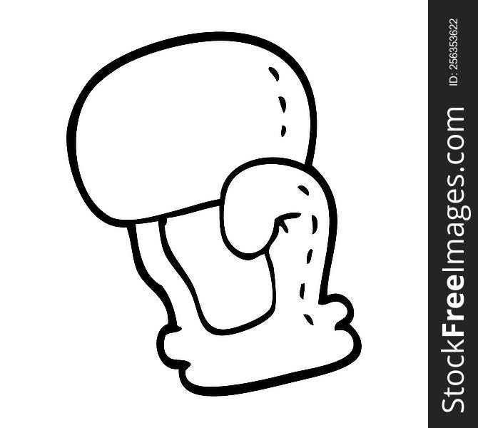 line drawing cartoon boxing glove