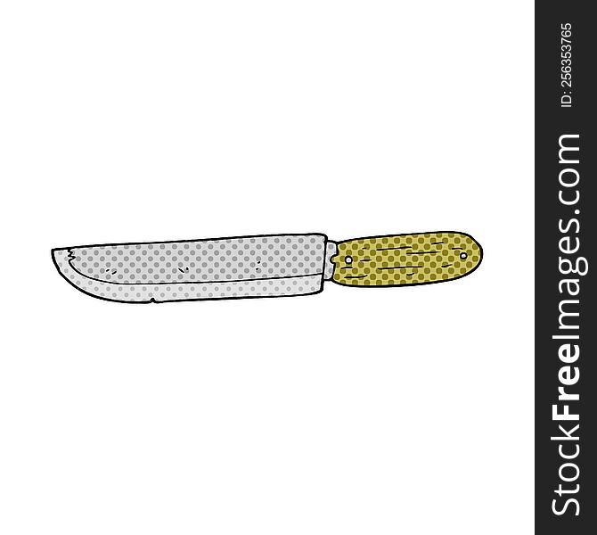 freehand drawn cartoon knife