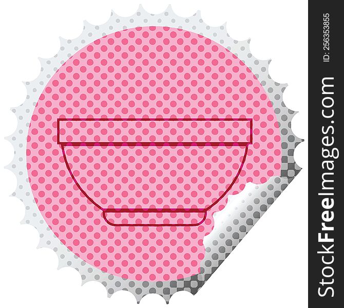 Rice Bowl Circular Peeling Sticker