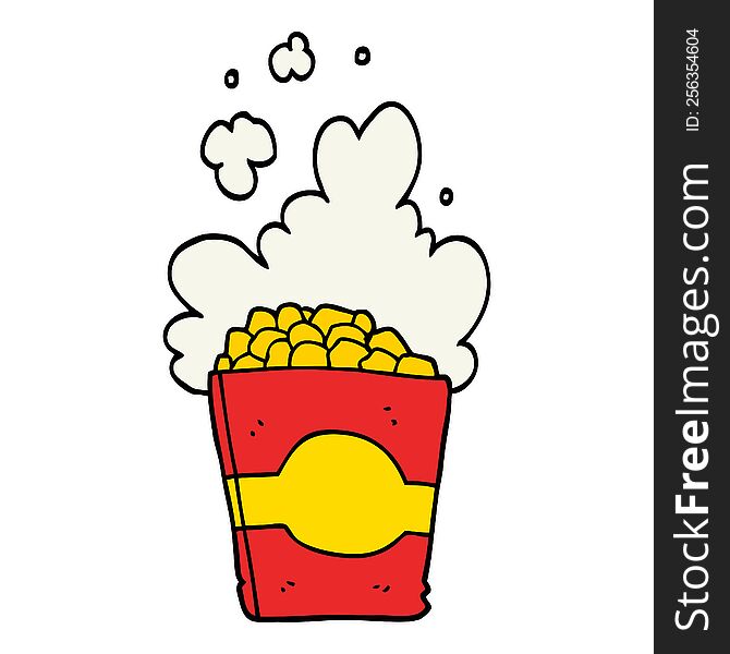 cartoon popcorn