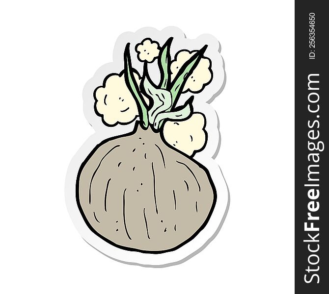 sticker of a cartoon onion