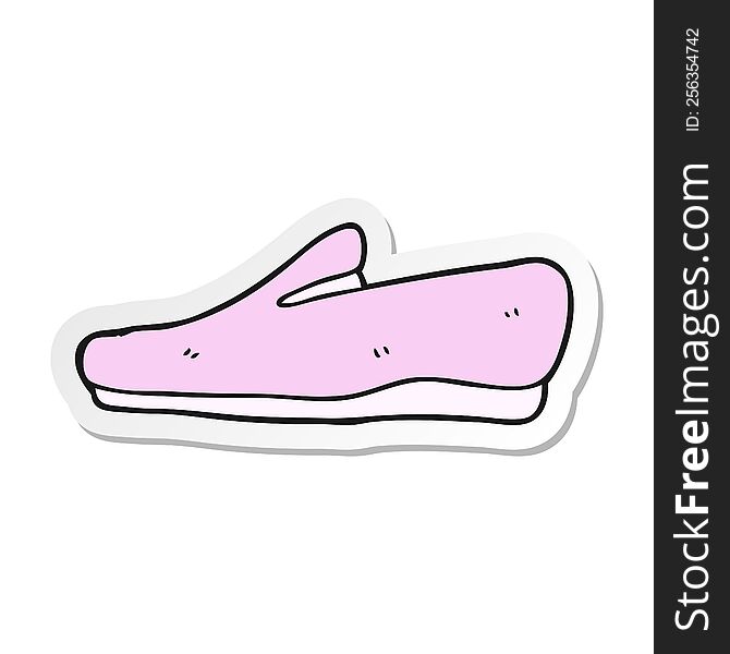 sticker of a cartoon slipper