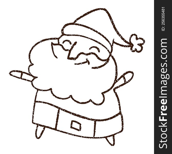 Santa Claus Charcoal Drawing