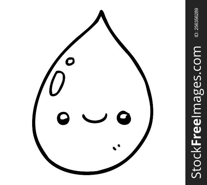 Cartoon Raindrop