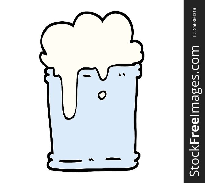 hand drawn doodle style cartoon fizzy drink