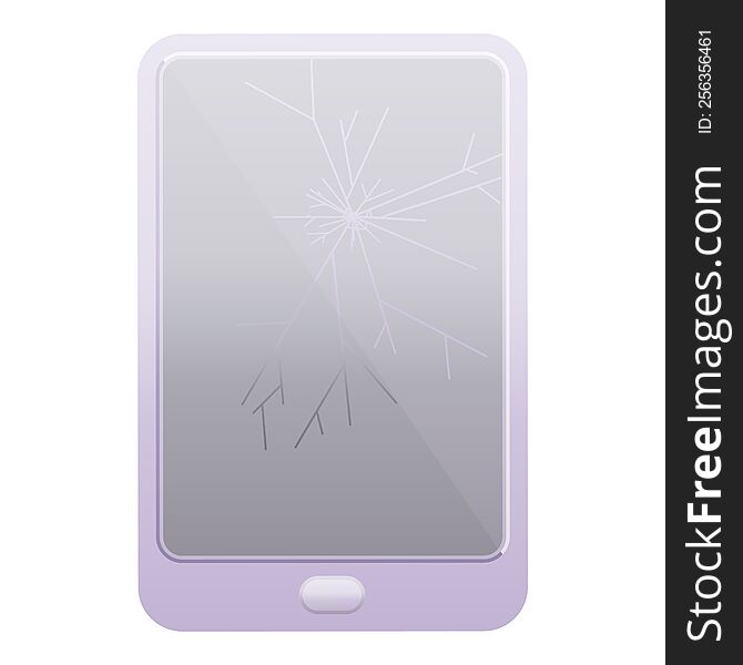 broken electronic tablet vector icon