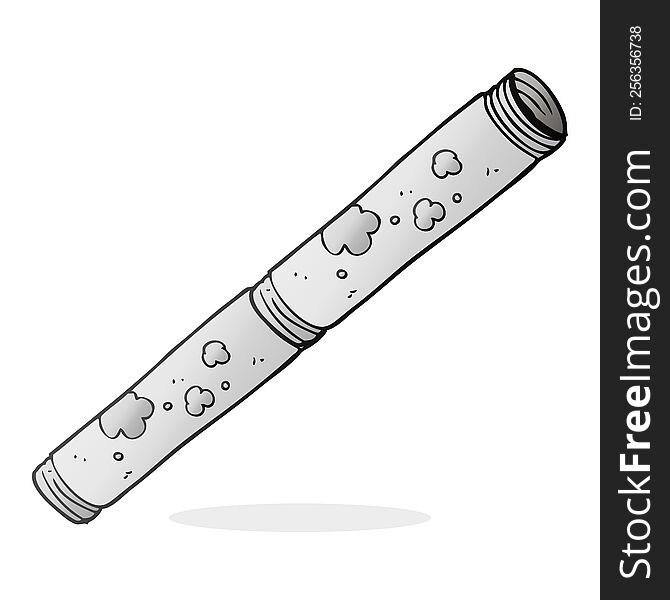 freehand drawn cartoon old pipe