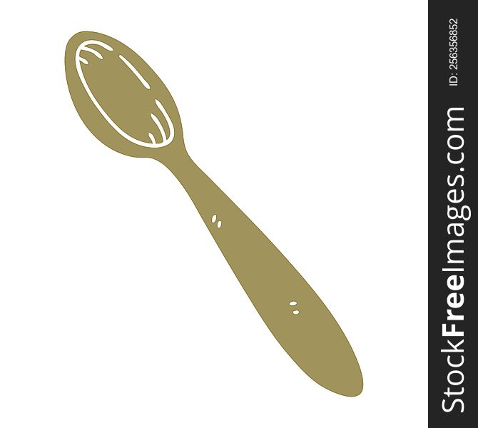 Quirky Hand Drawn Cartoon Wooden Spoon
