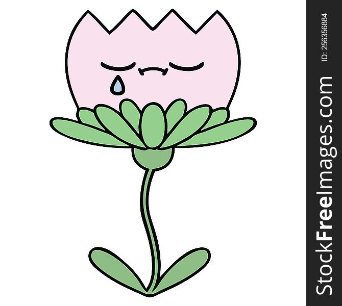 cute cartoon of a flower. cute cartoon of a flower