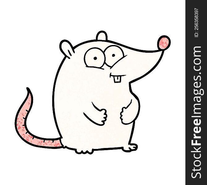 cartoon happy white lab mouse. cartoon happy white lab mouse