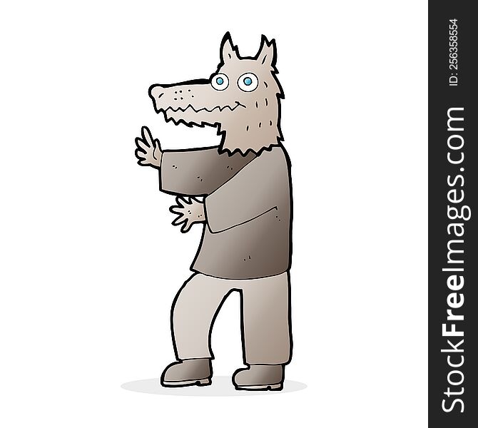 Cartoon Funny Werewolf