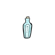 Cartoon Perfume Bottle Stock Image