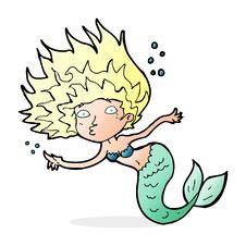 Cartoon Mermaid Royalty Free Stock Image Cartoon Mermaid Royalty Free Stock Image