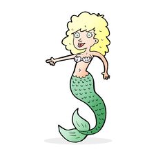 Cartoon Mermaid Stock Image
