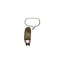 Monster With Speech Bubble Cartoon Stock Image