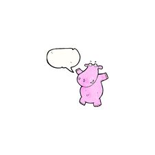 Cartoon Hippopotamus Stock Images