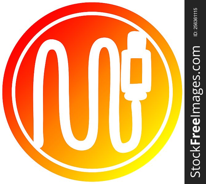 Electrical Plug Circular In Hot Gradient Spectrum