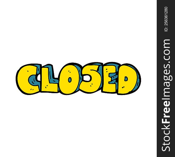 cartoon closed symbol