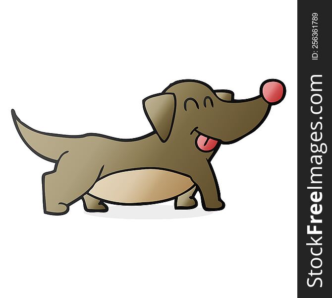 Cartoon Happy Little Dog