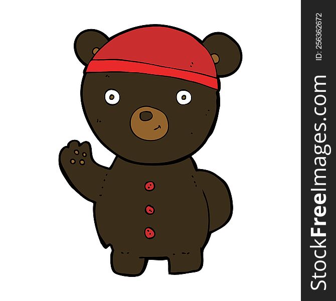 Cartoon Black Bear Cub