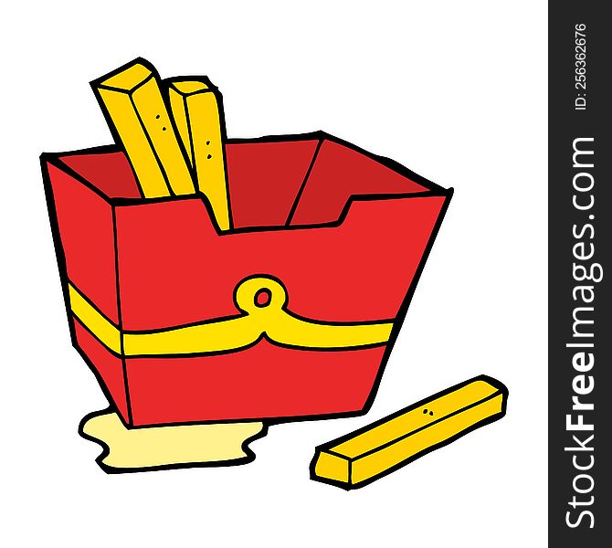 cartoon box of fries