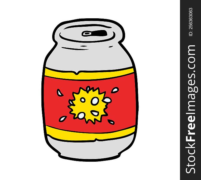 cartoon can of soda. cartoon can of soda