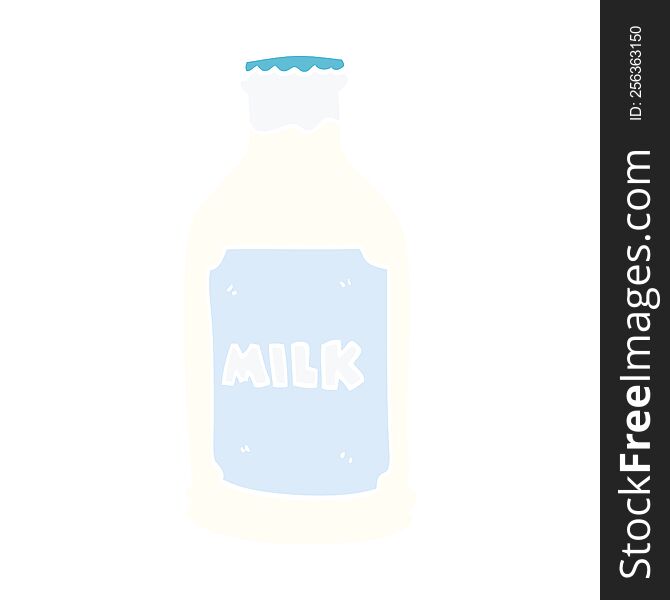 Cartoon Doodle Milk Bottle