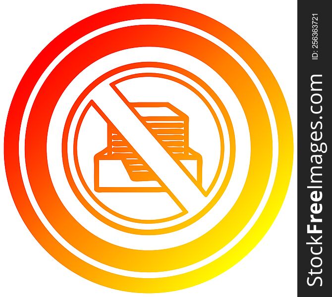 Office Paperless Circular In Hot Gradient Spectrum