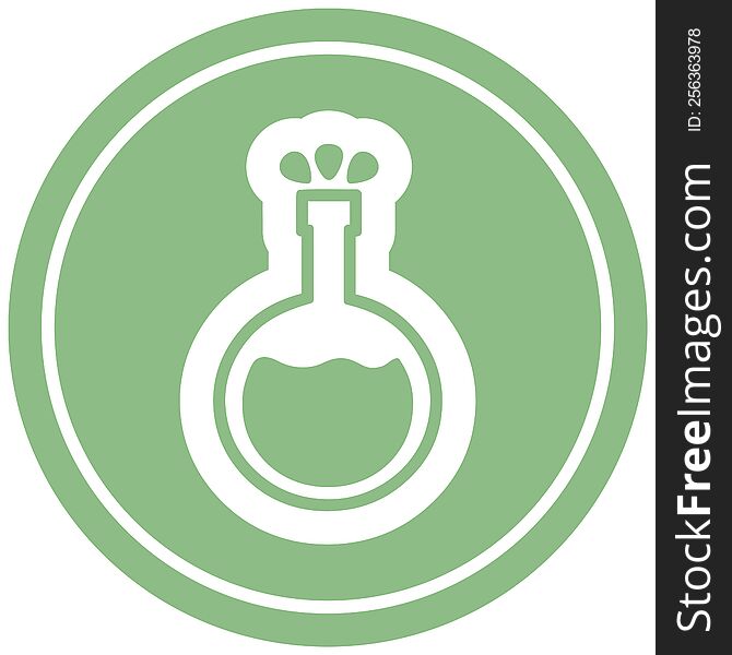 science experiment circular icon symbol