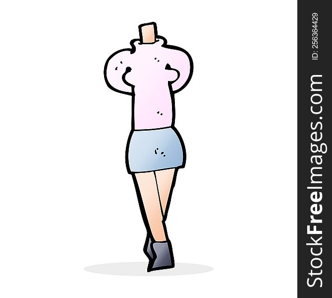 cartoon female body (mix and match cartoons or add own photos