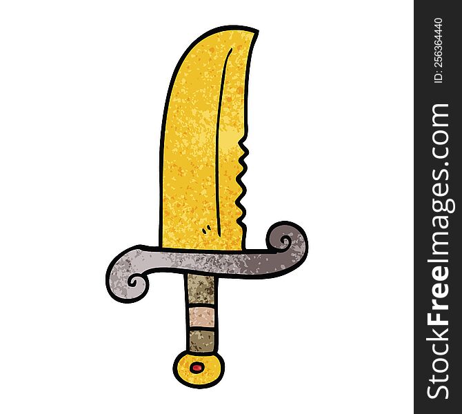 Cartoon Doodle Jeweled Sword