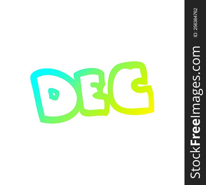 cold gradient line drawing of a cartoon month of december