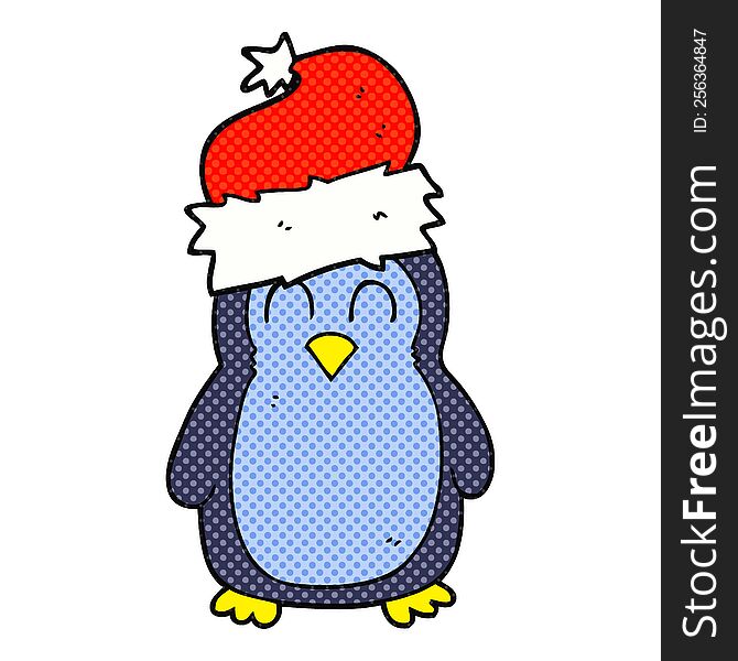 freehand drawn cartoon penguin