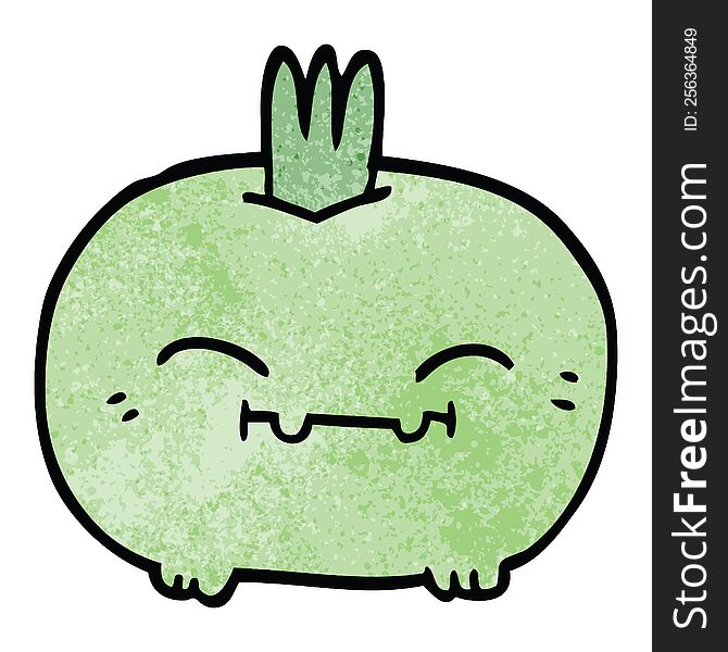 cartoon doodle happy root vegetable
