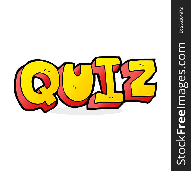 cartoon quiz sign