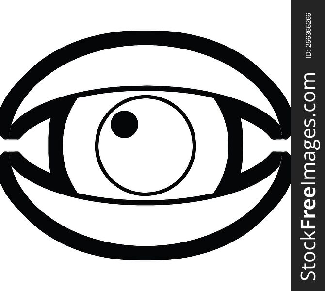 staring eye graphic vector illustration icon. staring eye graphic vector illustration icon