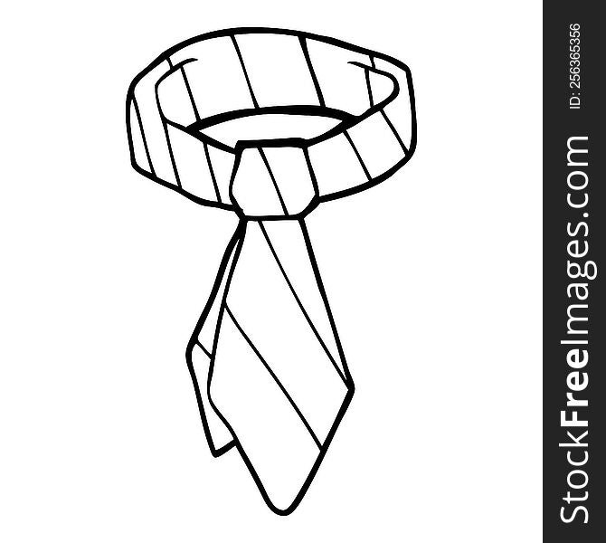 line drawing cartoon tie