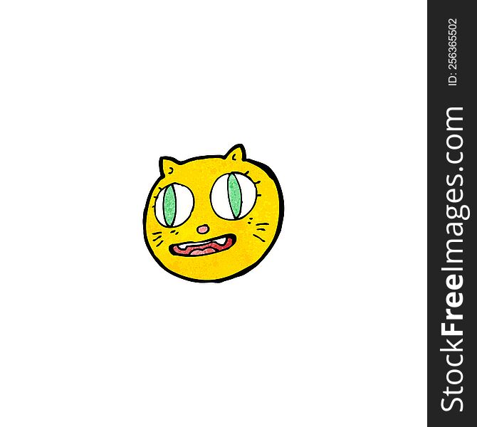 cartoon cat face symbol