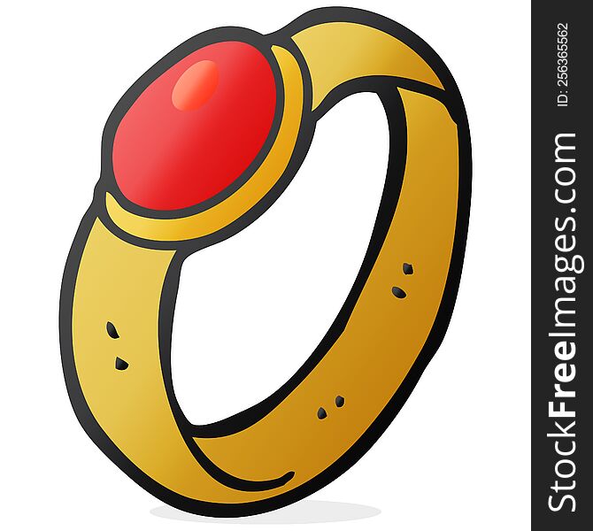 cartoon ruby ring