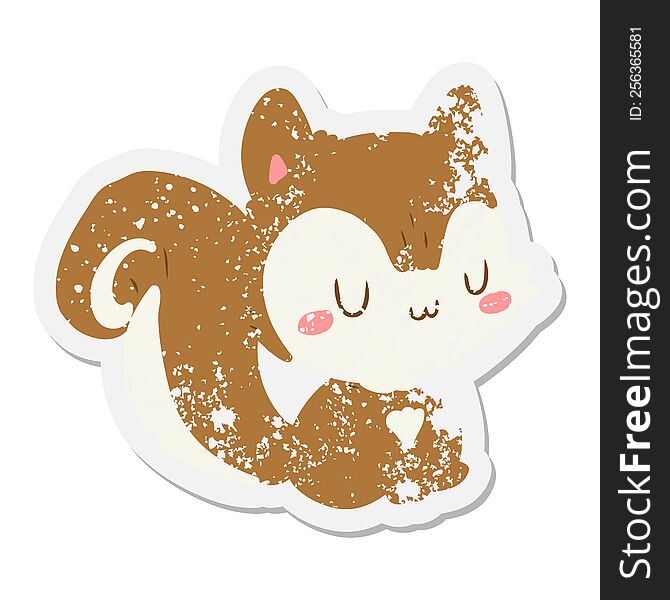 cartoon squirrel grunge sticker
