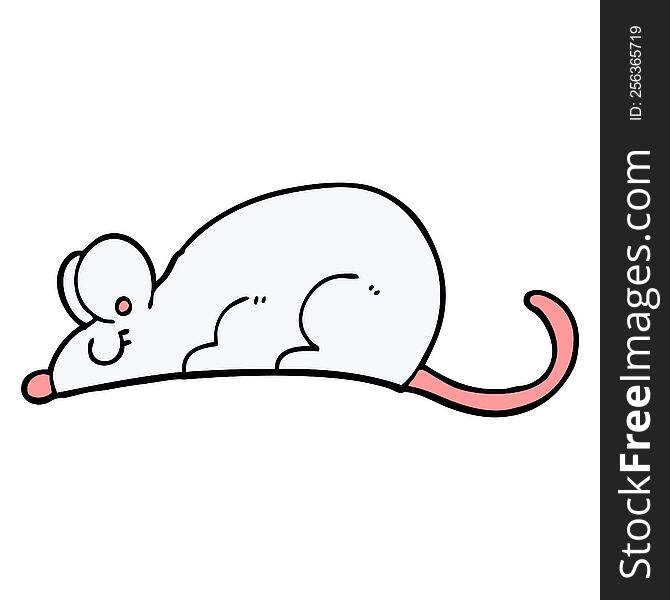 Hand Drawn Doodle Style Cartoon Rat
