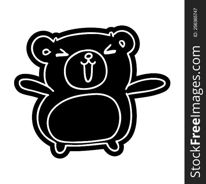 Cartoon Icon Kawaii Cute Teddy Bear