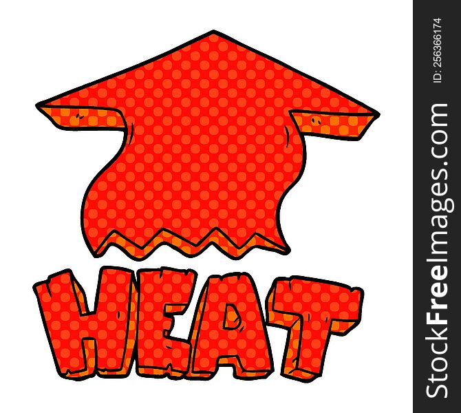 cartoon heat symbol. cartoon heat symbol