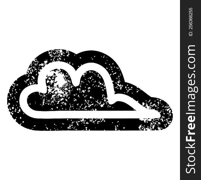 weather cloud distressed icon symbol