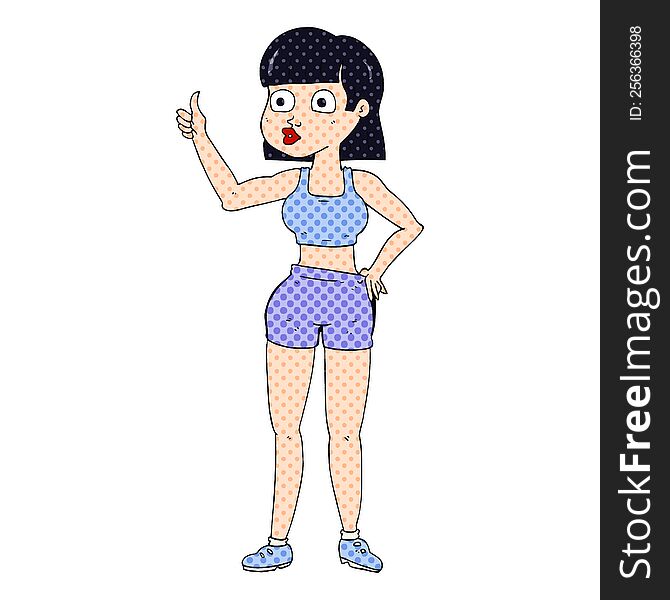 Cartoon Gym Woman