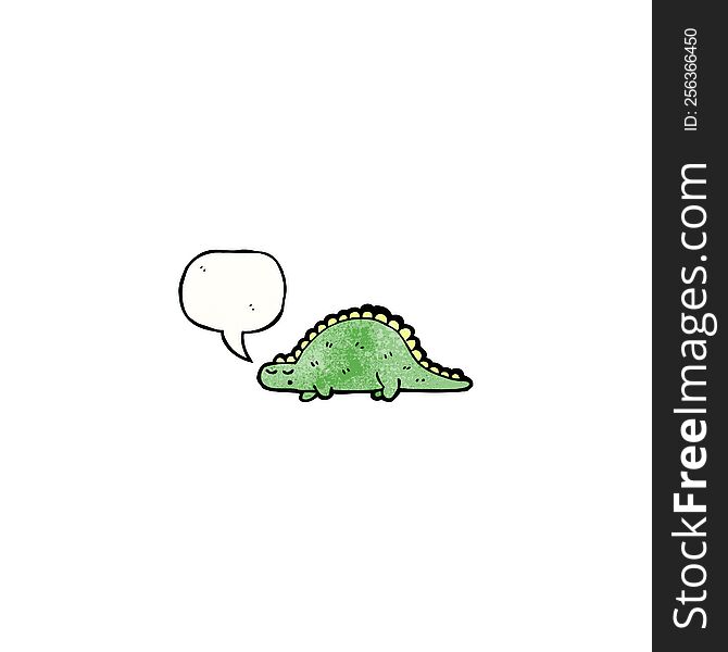 cute dinosaur with speech bubble