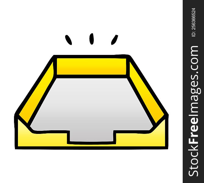 gradient shaded cartoon of a empty tray