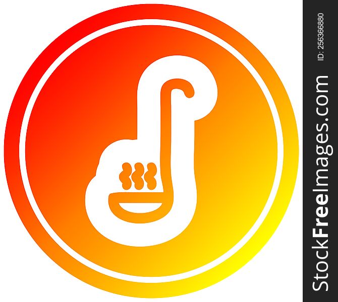 Soup Ladle Circular In Hot Gradient Spectrum